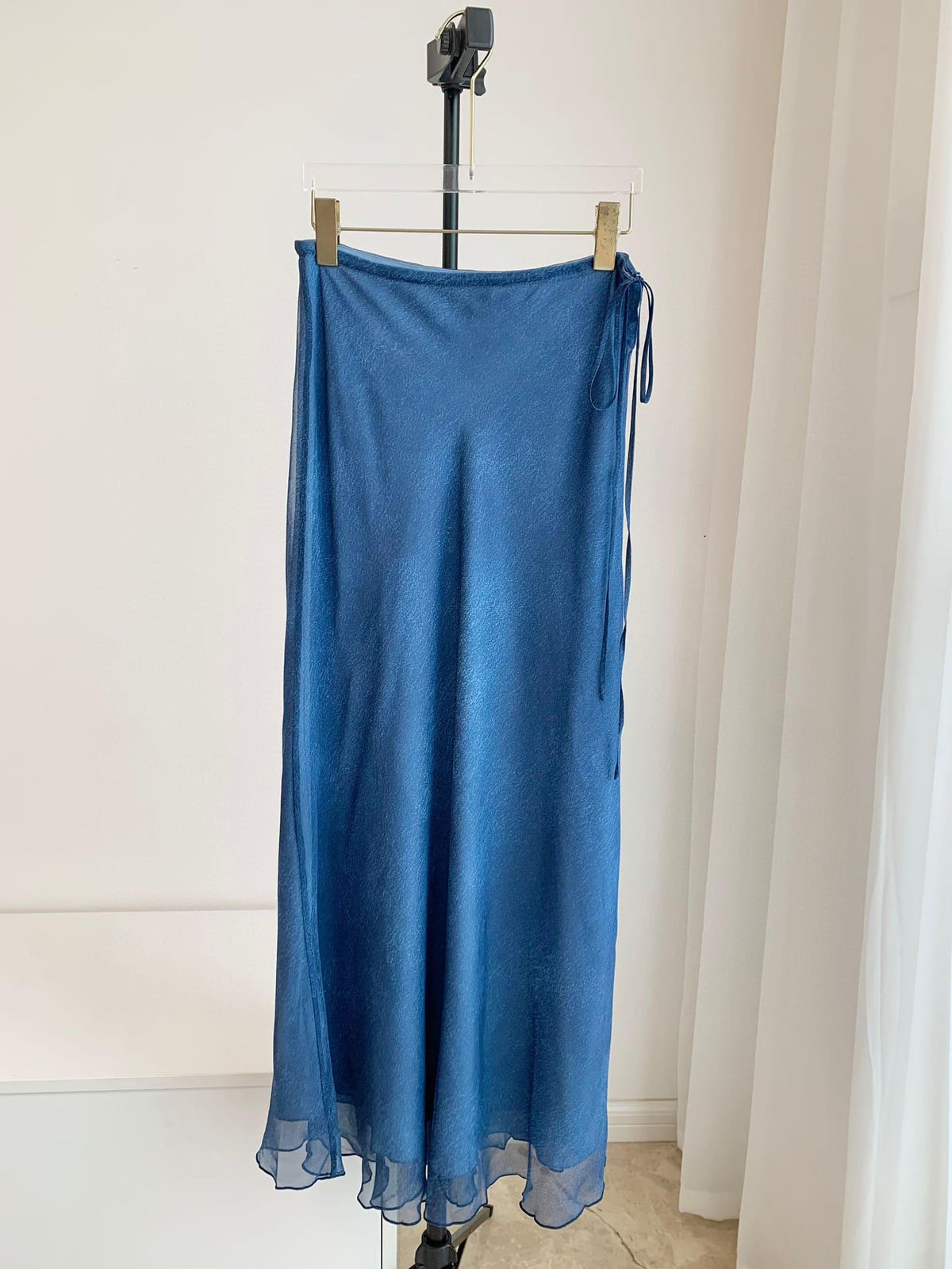 100% Silk blue vacation dress | EnerChic ™ - EnerChic